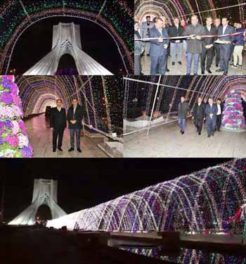 تونلی از نور در کنار ماندگارترین نماد تهران