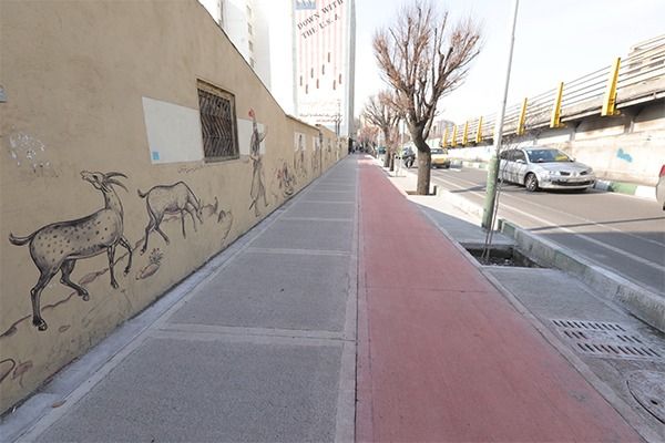 پیشرفت طرح بهسازی معابر پیاده رو و احداث مسیرهای دوچرخه(بهراه)